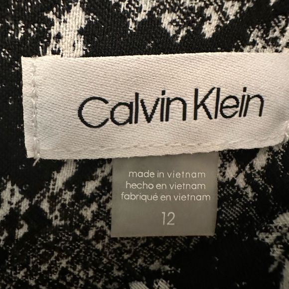CALVIN KLEIN black/white dress US 12 - Picture 4 of 5